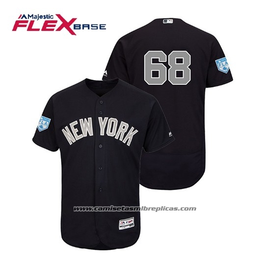 Camiseta Beisbol Hombre New York Yankees Dellin Betances Flex Base Entrenamiento de Primavera Alterno 2019 Azul